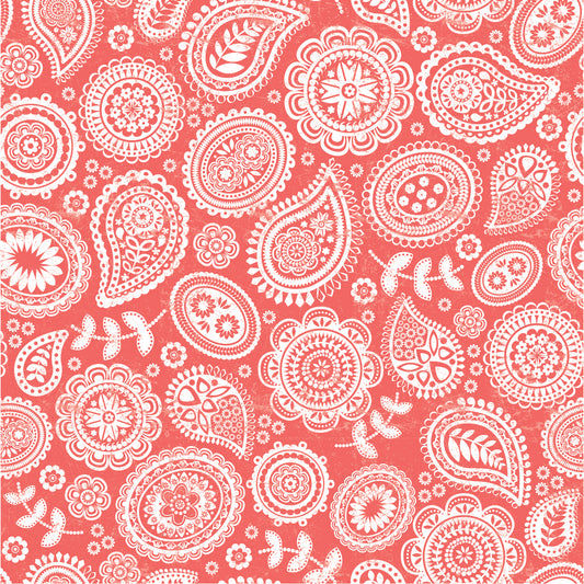 Paisley Coral Pink
